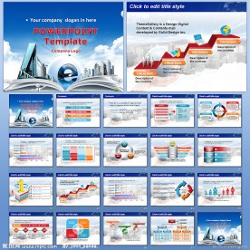 科技时尚电子商务ppt模板图片