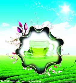 茶园飘香绿茶海报