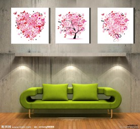 无框画树型 心型