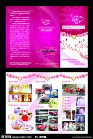 婚礼婚庆粉色三折页