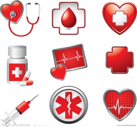 医院医疗图标矢量