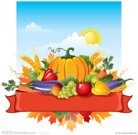 秋天的美食背景