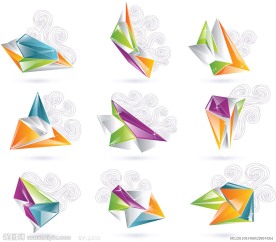 3d标志logo图标矢量