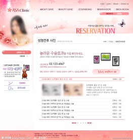 韩国美容网站模板
