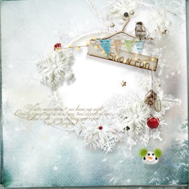 雪花相框相片背景模板