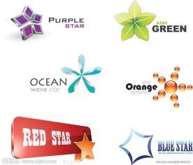 3d标志logo星星图标矢量