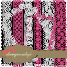 红白色的蕾丝丝带