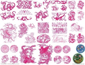 40个经典中国传统龙凤图案