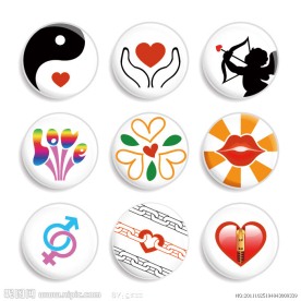 情人节婚礼图标矢量