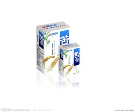 苦参洗液包装盒设计(展开图)