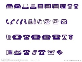 电话标志矢量图案