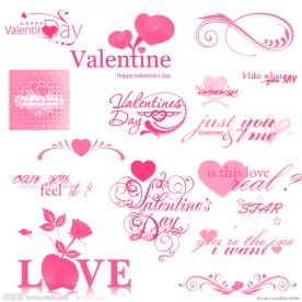 PS笔刷 情人节文字笔刷集合