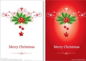 欧式花纹圣诞贺卡背景