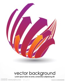 3d动感箭头标志矢量