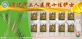 医院十佳护士评选活动展板