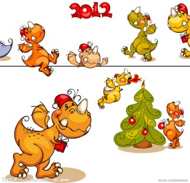 手绘卡通龙2012