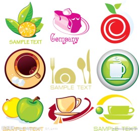 咖啡水果图标矢量