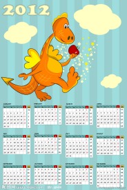 卡通龙2012日历