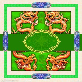 古典龙纹框
