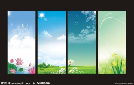 绿色环保展板背景