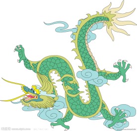 绿色龙腾图