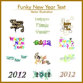 新年快乐字体设计