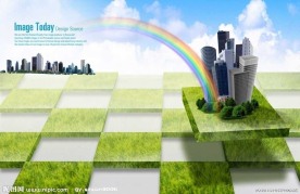 绿色城市环保素材