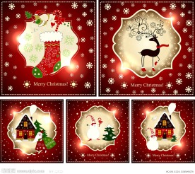 卡通圣诞贺卡背景