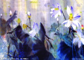 荷花水墨画