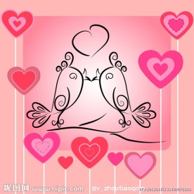 情人节爱情鸟背景