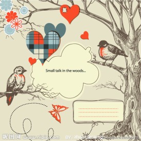 情人节爱情鸟背景