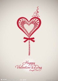 情人节爱情小鸟 爱心花纹