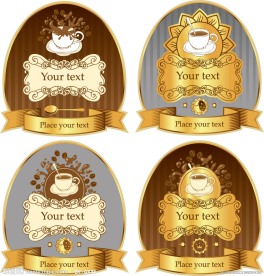 欧式咖啡标签贴纸lable