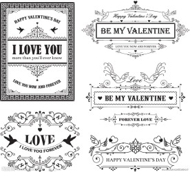 情人节花纹边框