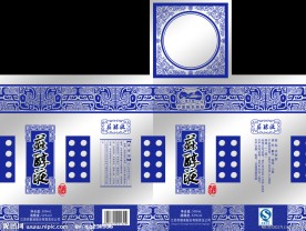 苏醇液包装盒设计展开图
