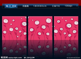 卡通玫瑰花无框画