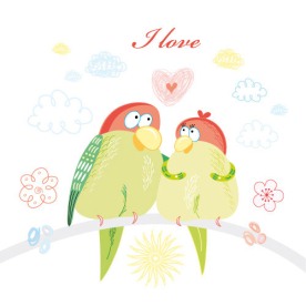 情人节爱情鸟背景