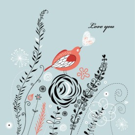 情人节爱情鸟背景