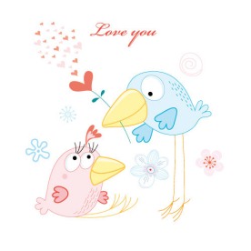 情人节爱情鸟背景