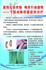 下肢动脉曲张蓝色背景展板