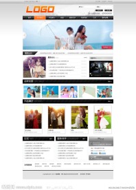 黑色婚纱摄影网站模板