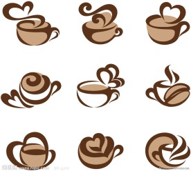 手绘咖啡图标
