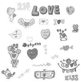 可爱的情人节笔刷