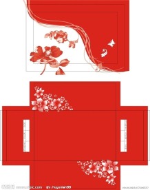 大红鞋盒丝带花