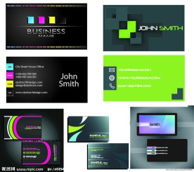 个人商务横版名片 矢量素材