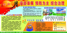 安全月展板