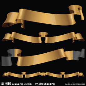 欧式丝带飘带banner