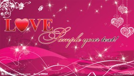 粉色情人节贺卡