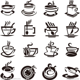 手绘咖啡图标