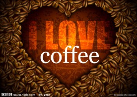 爱心咖啡豆背景